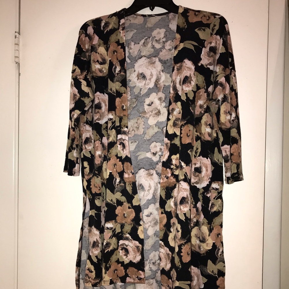 Floral open tunic